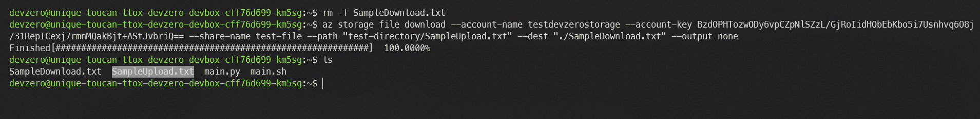 Azure File Storage Download